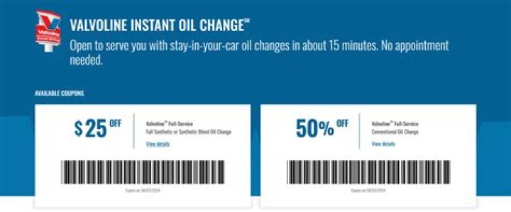 Maximize Your Savings: Valvoline Oil Change Coupon $25 Off